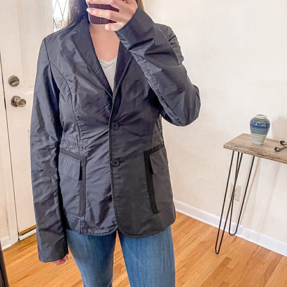 Jil Sander Nylon Blazer Jacket Black 40 - Picture 4 of 9